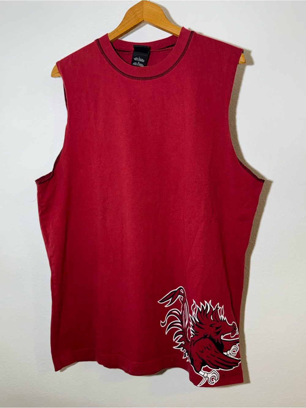 Vintage USC South Carolina Gamecocks Starter Red Sleeveless Graphic Tank Top